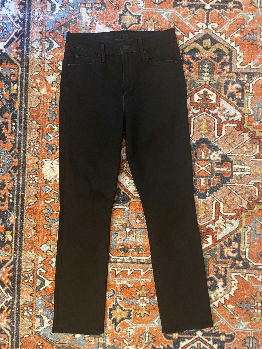 For Brittani - MOTHER The Mid Rise Dazzler Ankle Black Straight Leg Jeans | - Picture 6 of 11